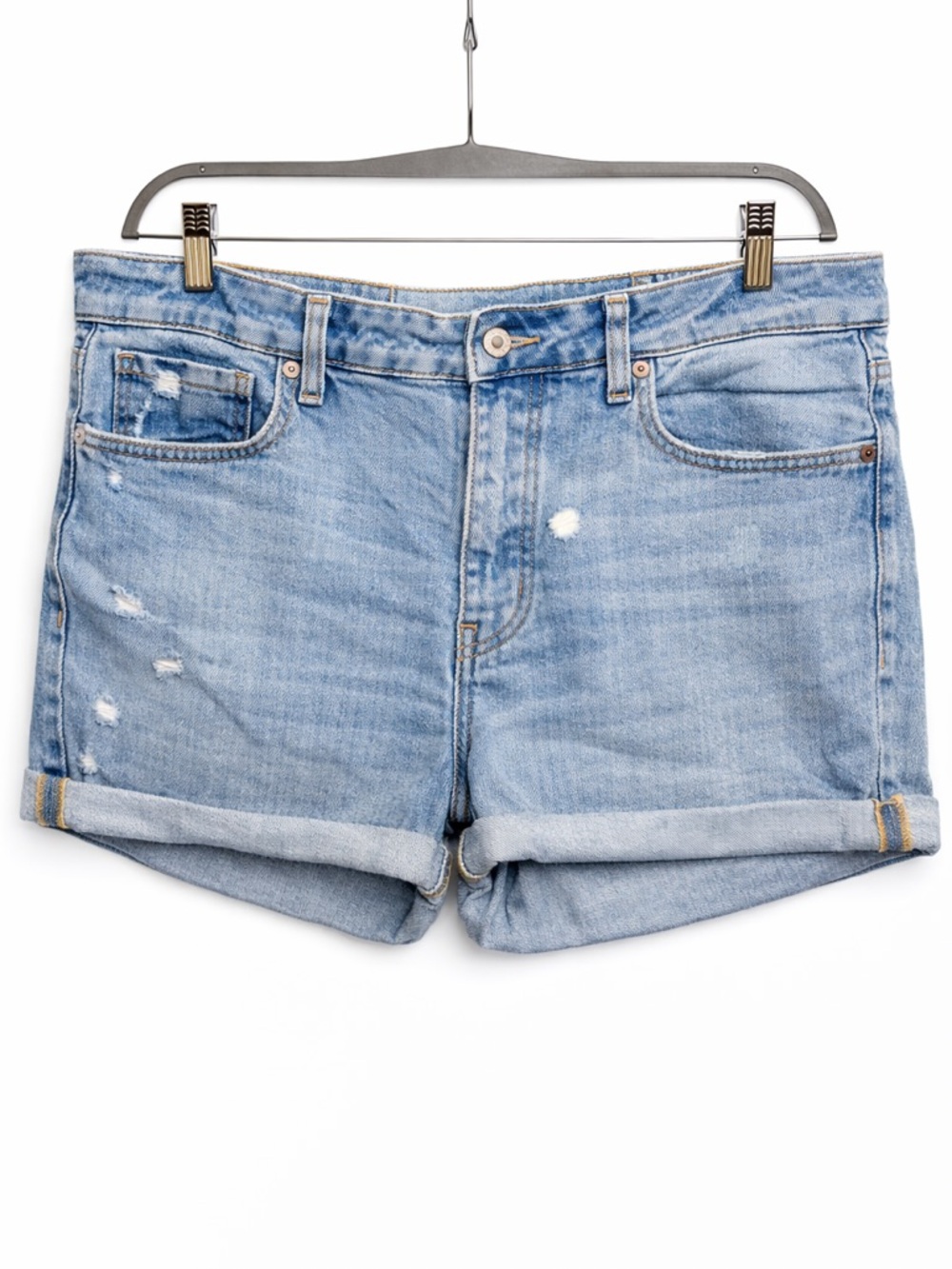 Old Navy Distressed Denim Shorts 3” Inseam Size 18 High Rise